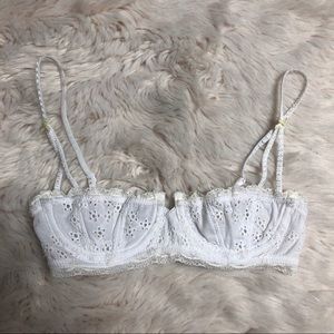 Free People White Lace Bralette